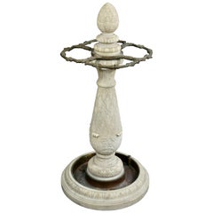 Antique European Marble and Bronze Umbrella Stand