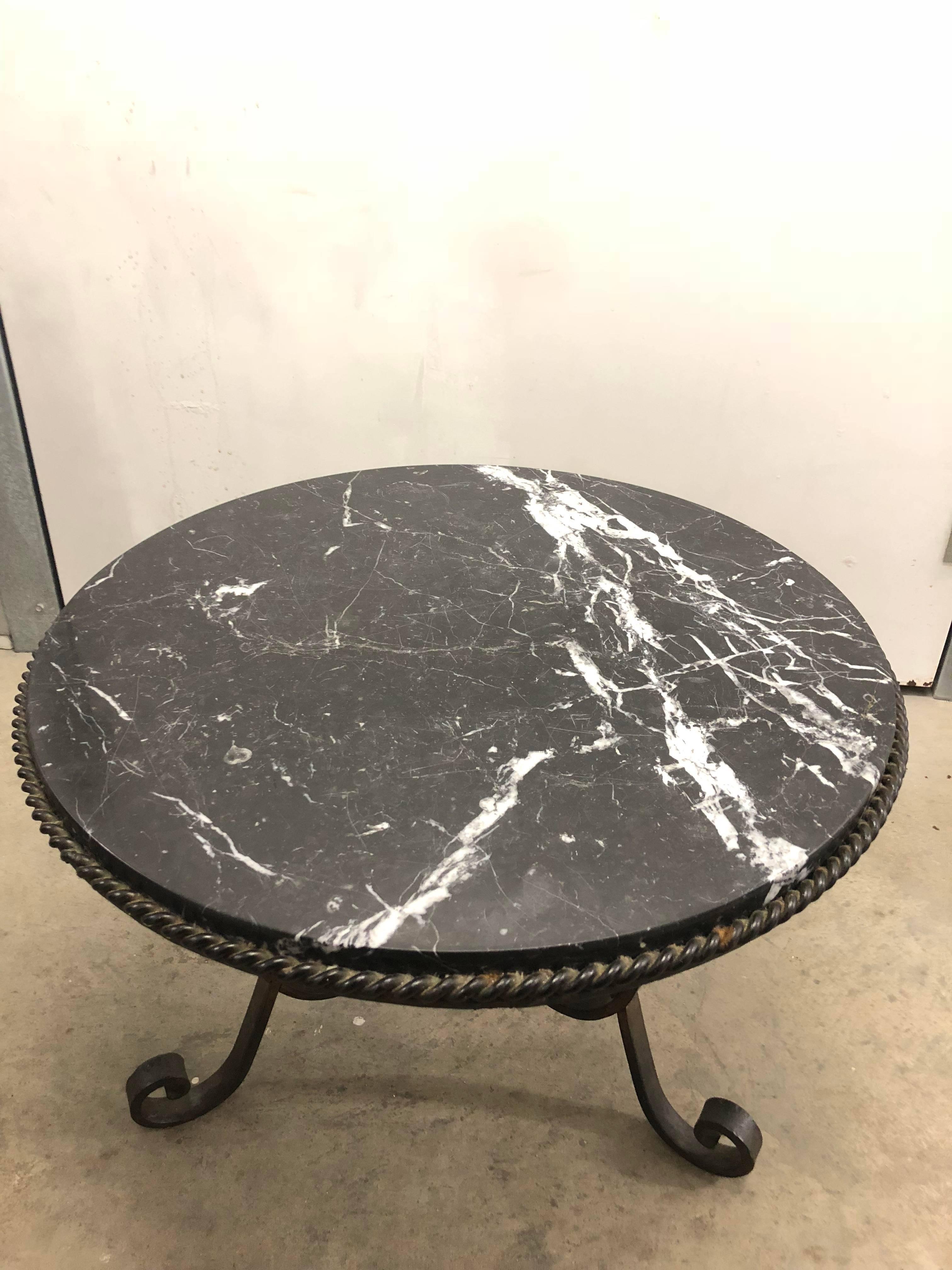 Modern Marble-Top Cocktail Table, 1950