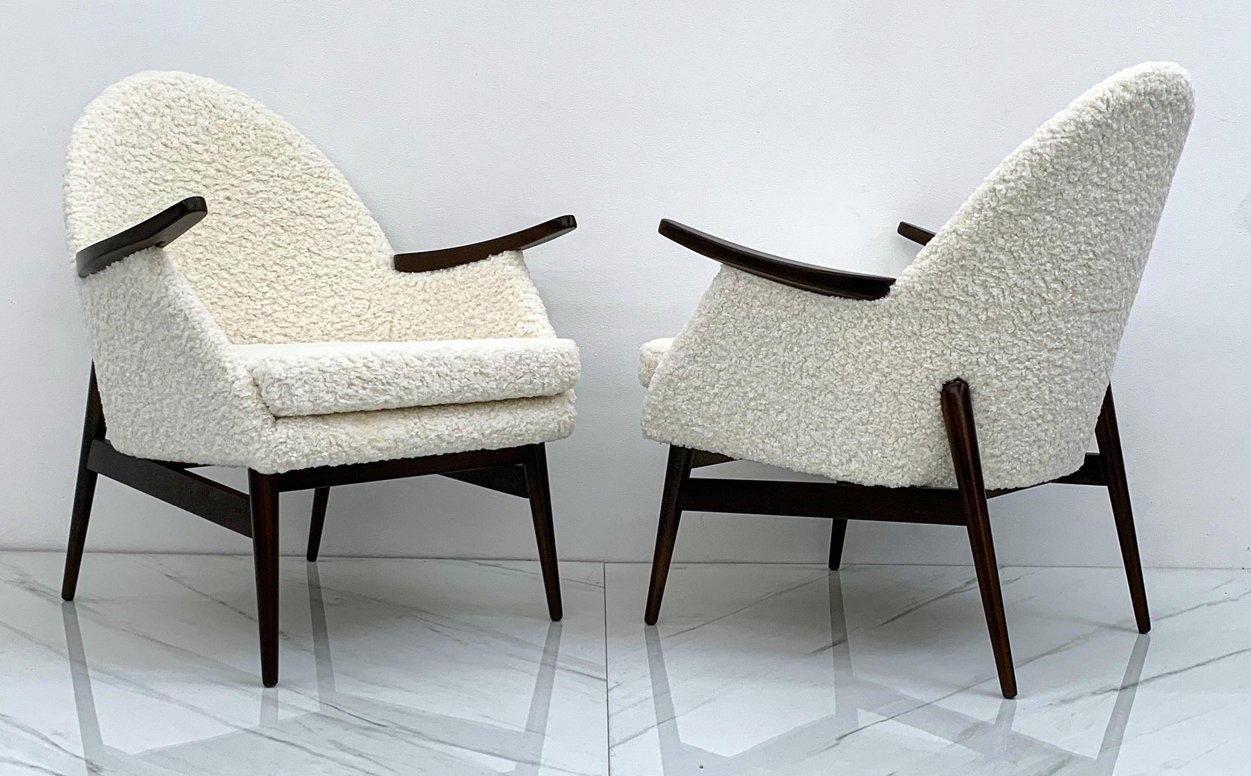 European Mid Century Lounge Chairs, a Pair, 1950's 5