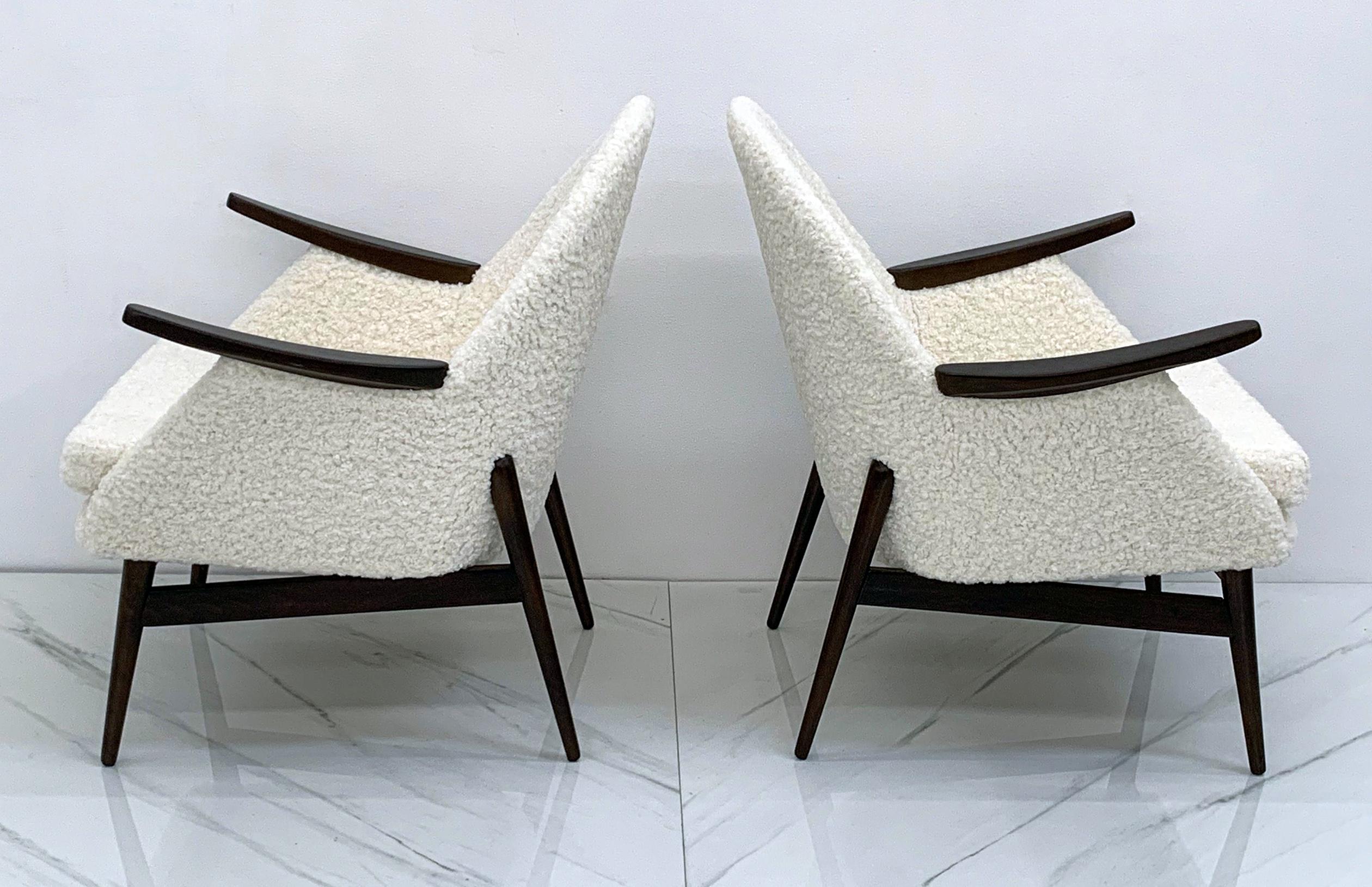 European Mid Century Lounge Chairs, a Pair, 1950's 6