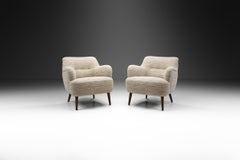 European Mid-Century Modern Armchairs in Bouclé, Europe, ca 1950s