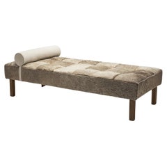 European Mid-Century Modern Daybed in Pony Hide, Europe ca 1950s