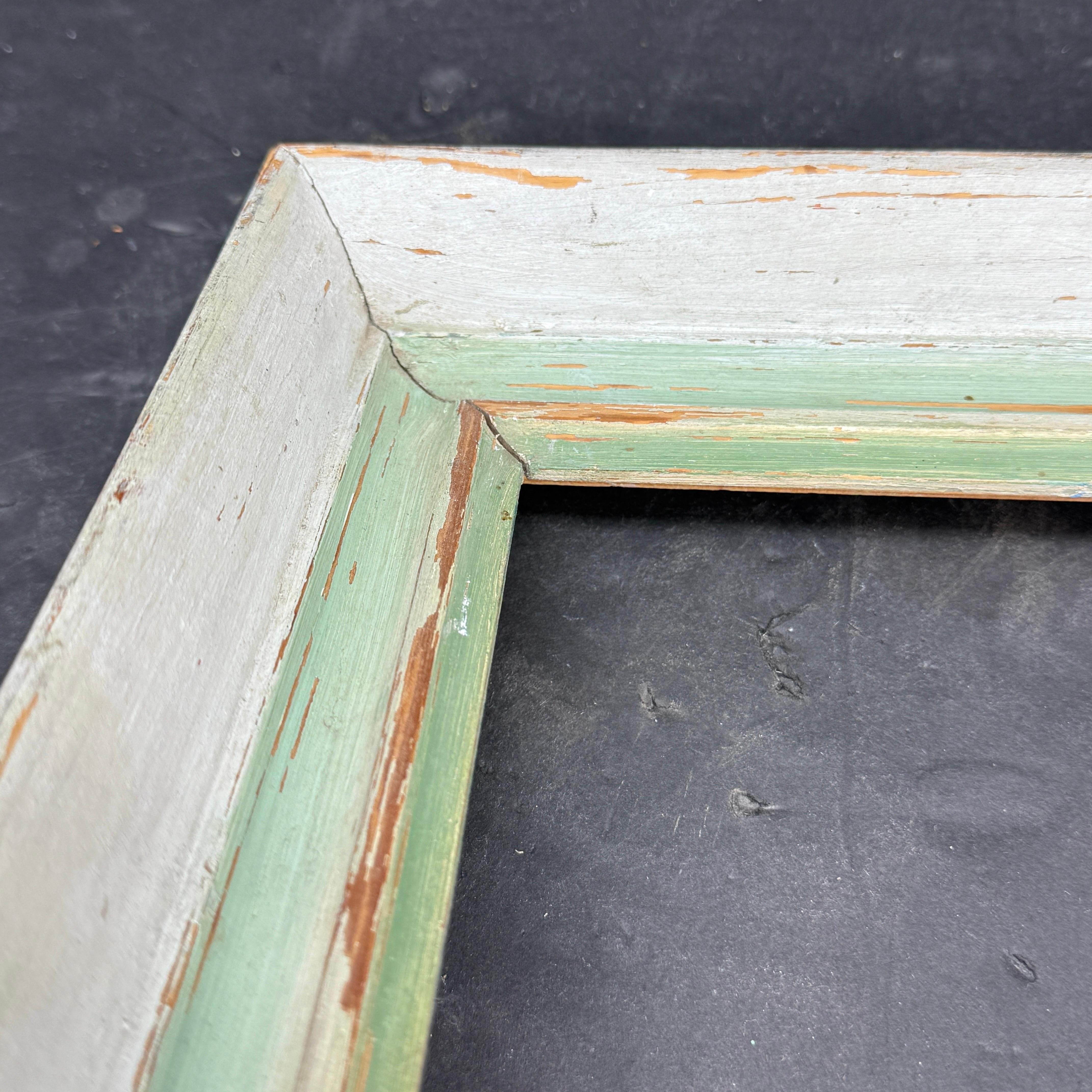 European Mid-Century Painted Wood Art Frame For Sale 5