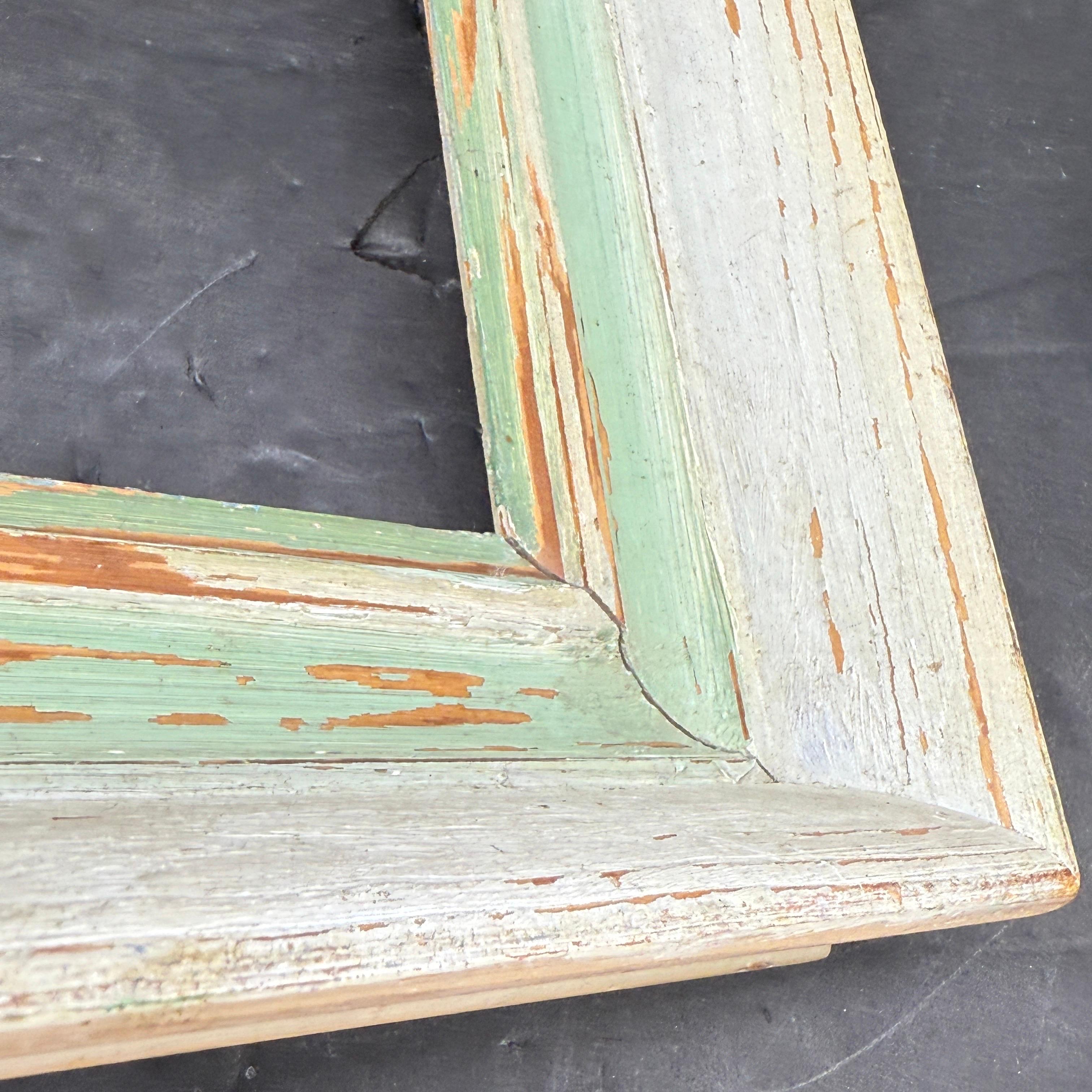 European Mid-Century Painted Wood Art Frame For Sale 6