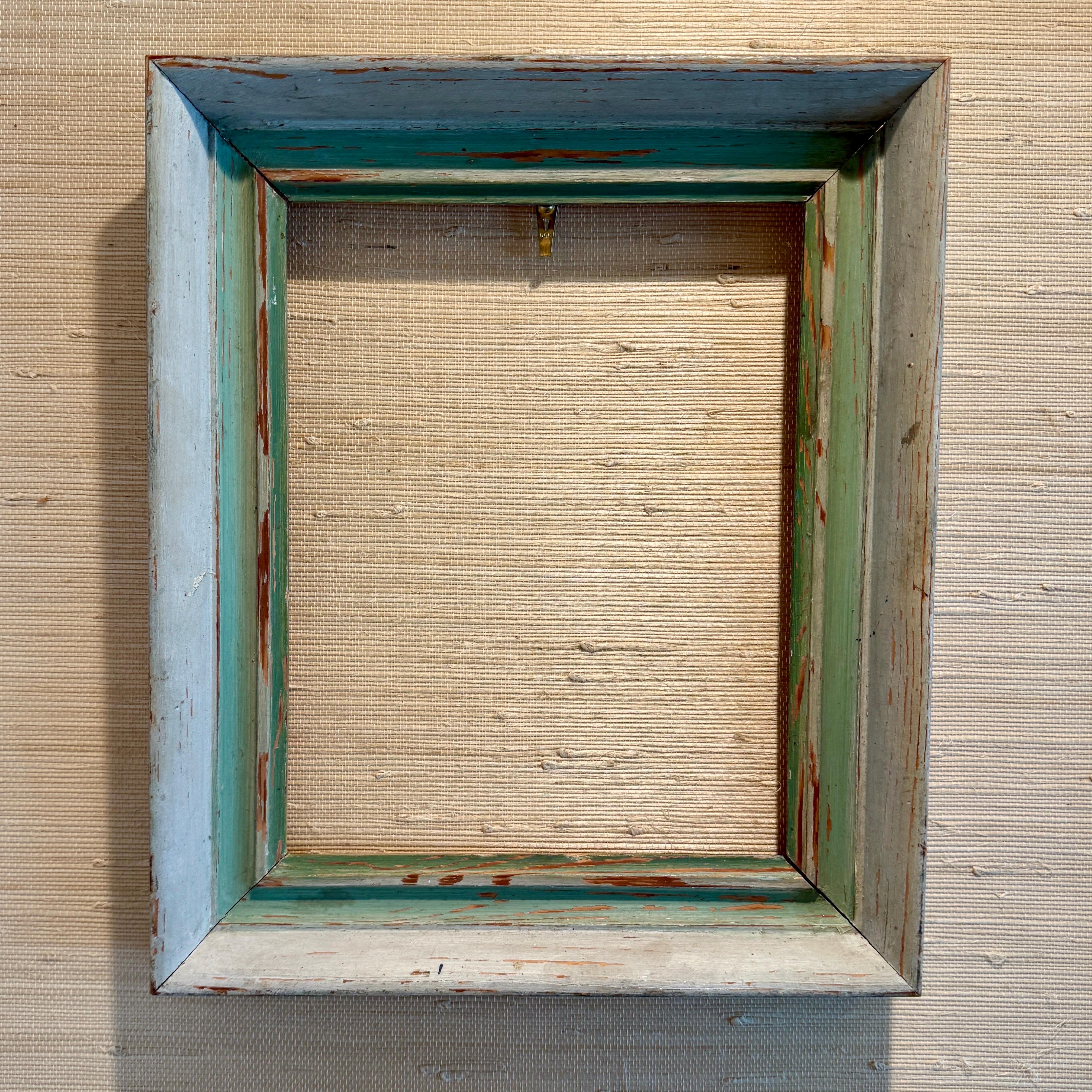European Mid-Century Painted Wood Art Frame For Sale 8