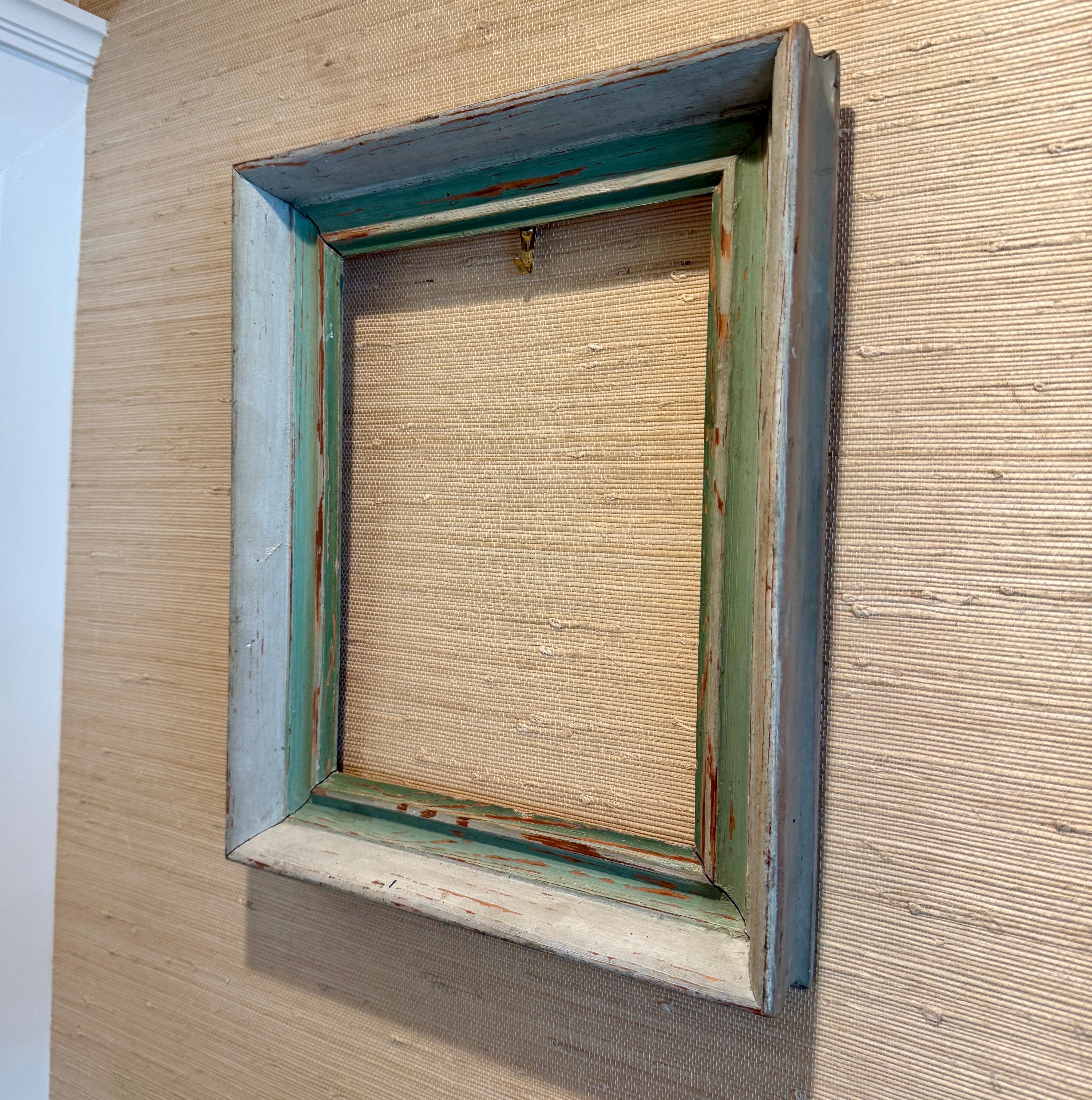 European Mid-Century Painted Wood Art Frame For Sale 10