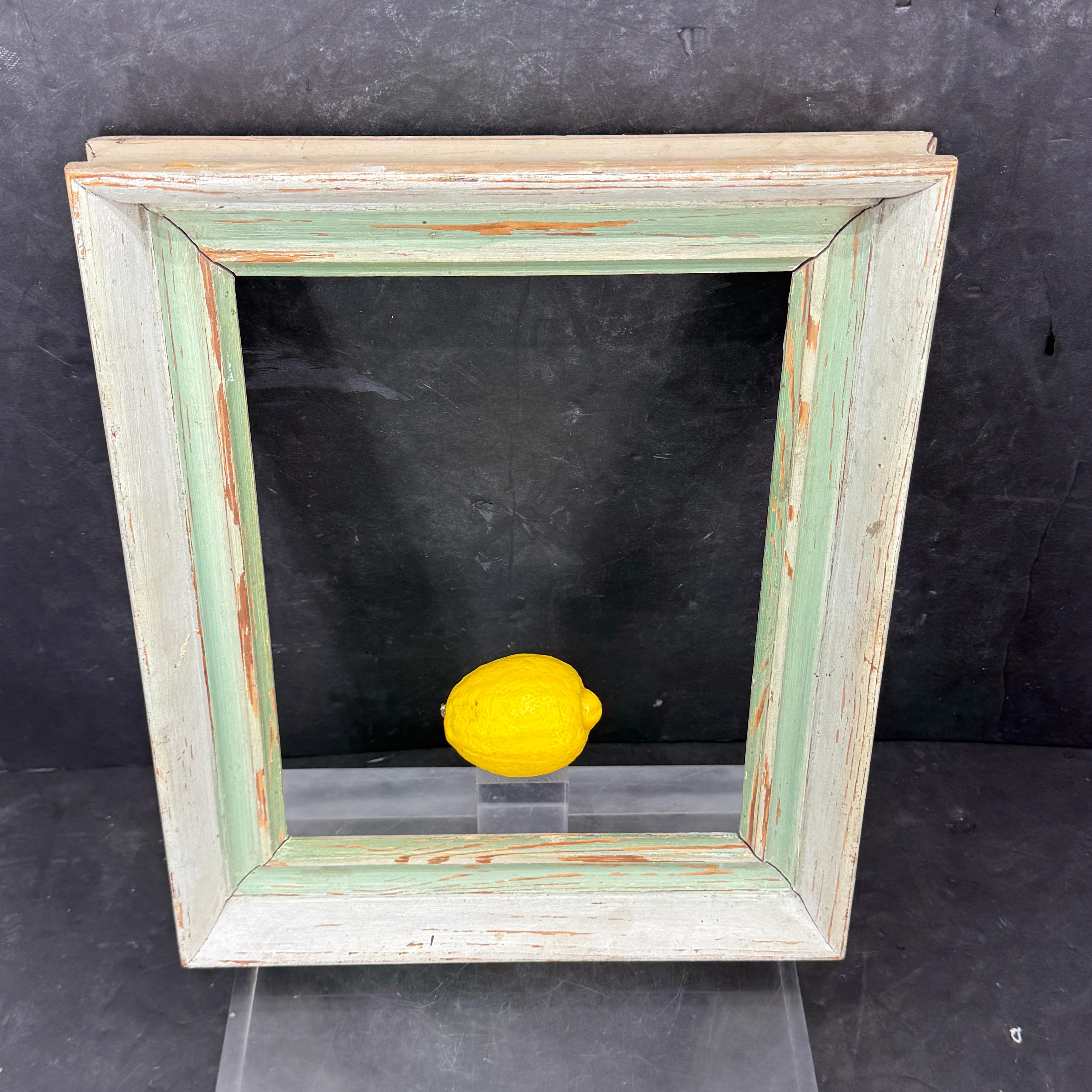 European Mid-Century Painted Wood Art Frame In Good Condition For Sale In Haddonfield, NJ