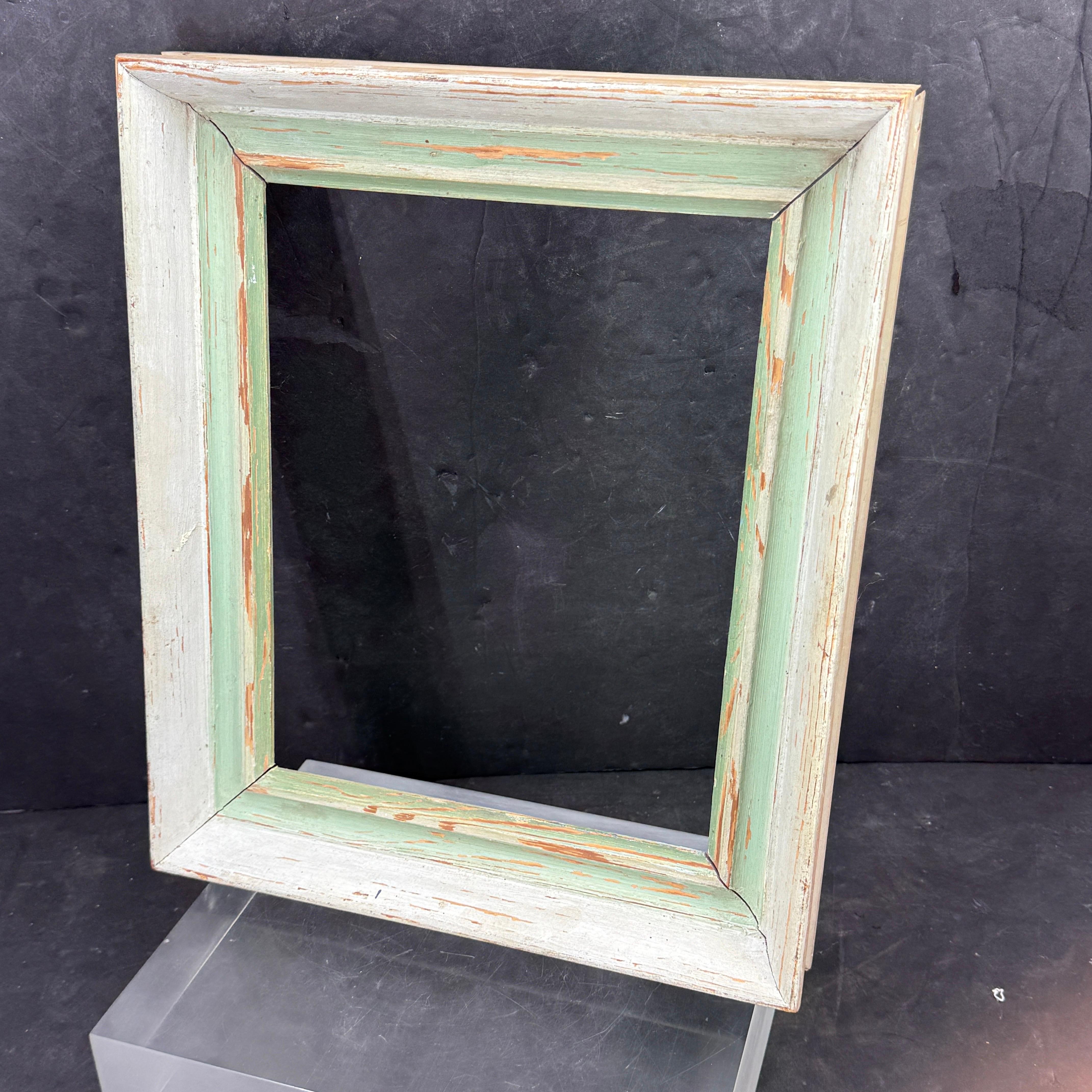 European Mid-Century Painted Wood Art Frame For Sale 1