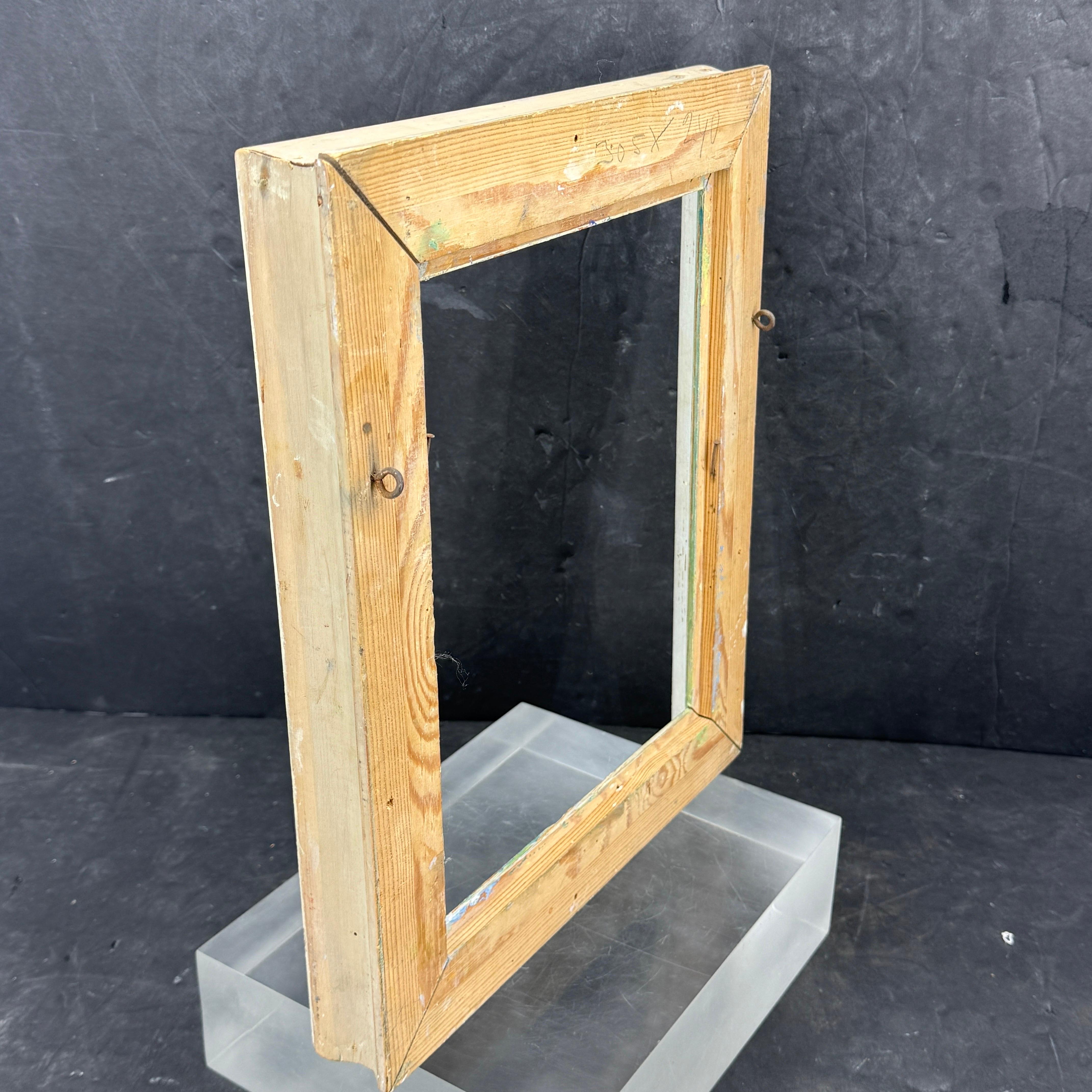 European Mid-Century Painted Wood Art Frame For Sale 3