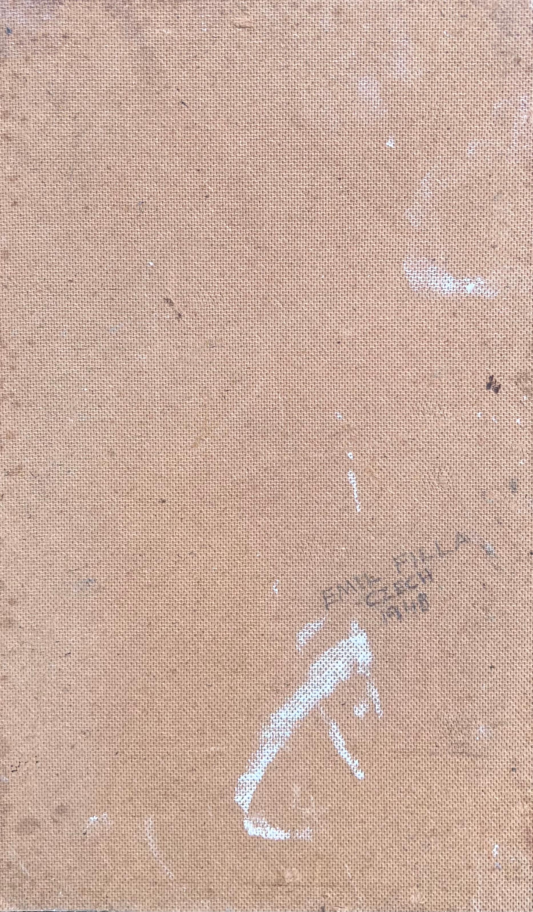 Natura morta cubista 
Scuola europea, metà del XX secolo
dipinto a olio su tavola, senza cornice
dipinto: 18 x 11 pollici
condizioni: ottime
provenienza: collezione privata, Cotswolds, Inghilterra

