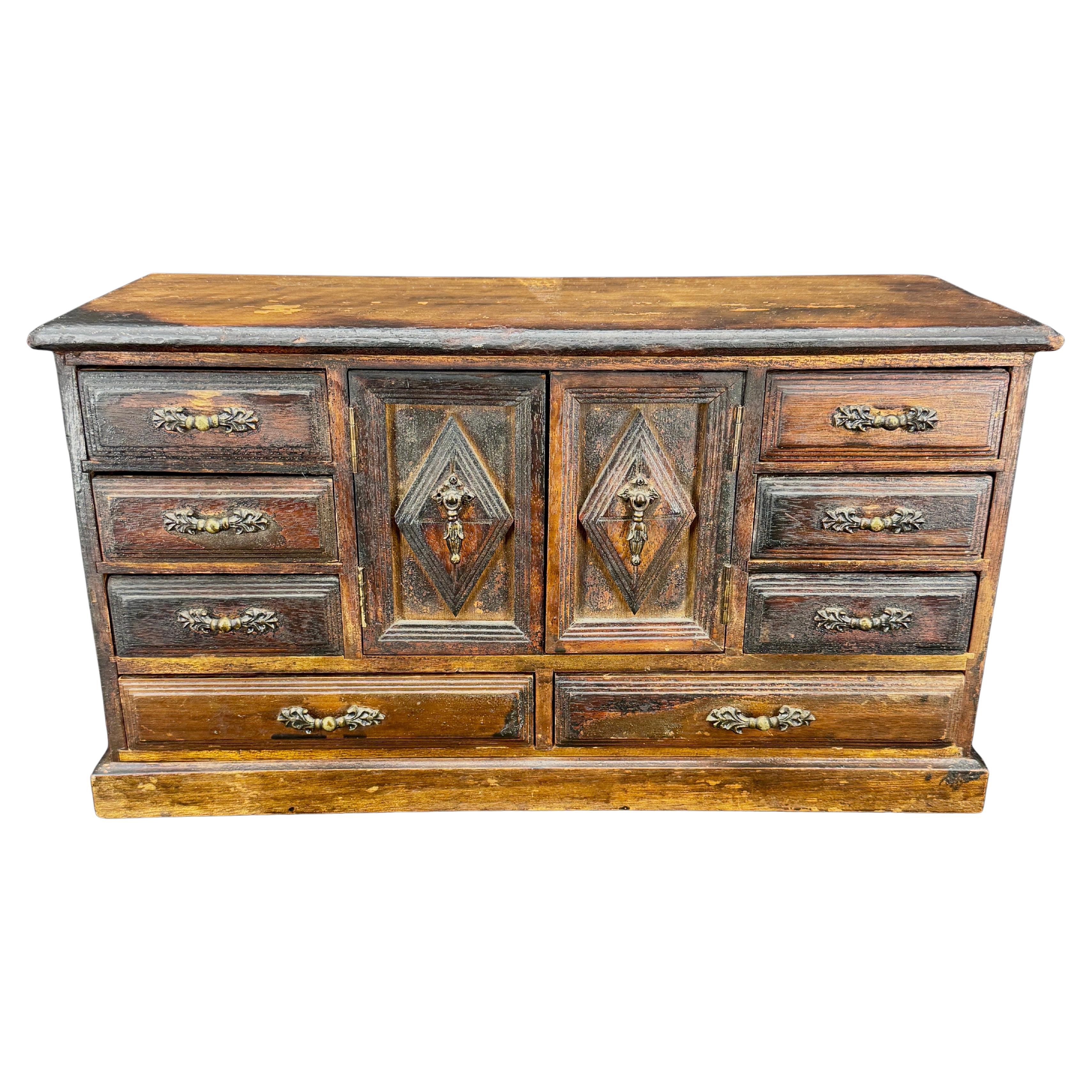 Mueble joyero europeo en miniatura Cajonera con varios cajones