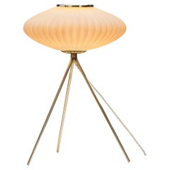 European Modern Tripod Table Lamp with Opal Glass Shade, Europe 1960s