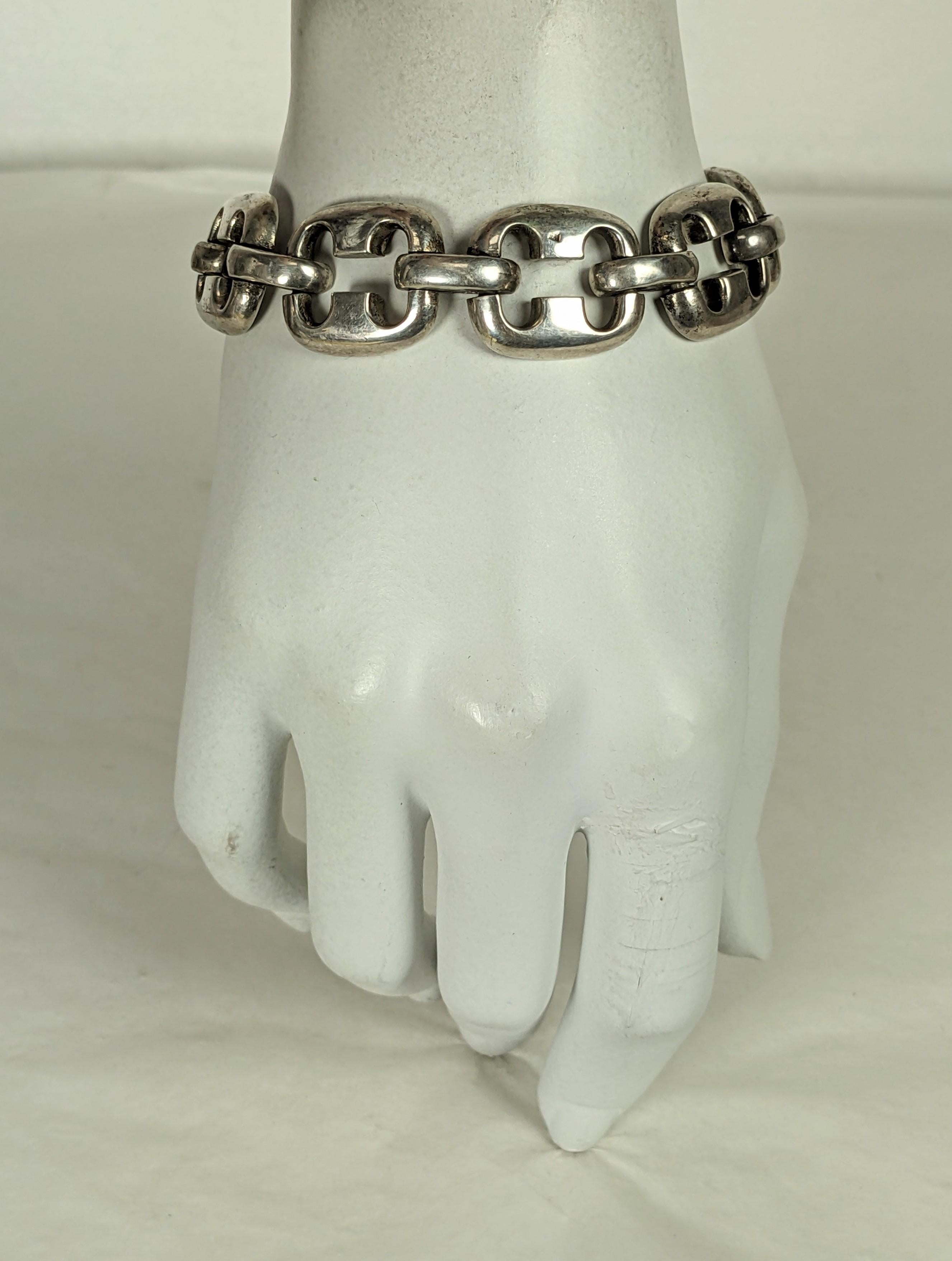 Bracelet à maillons moderniste européen en vente 2
