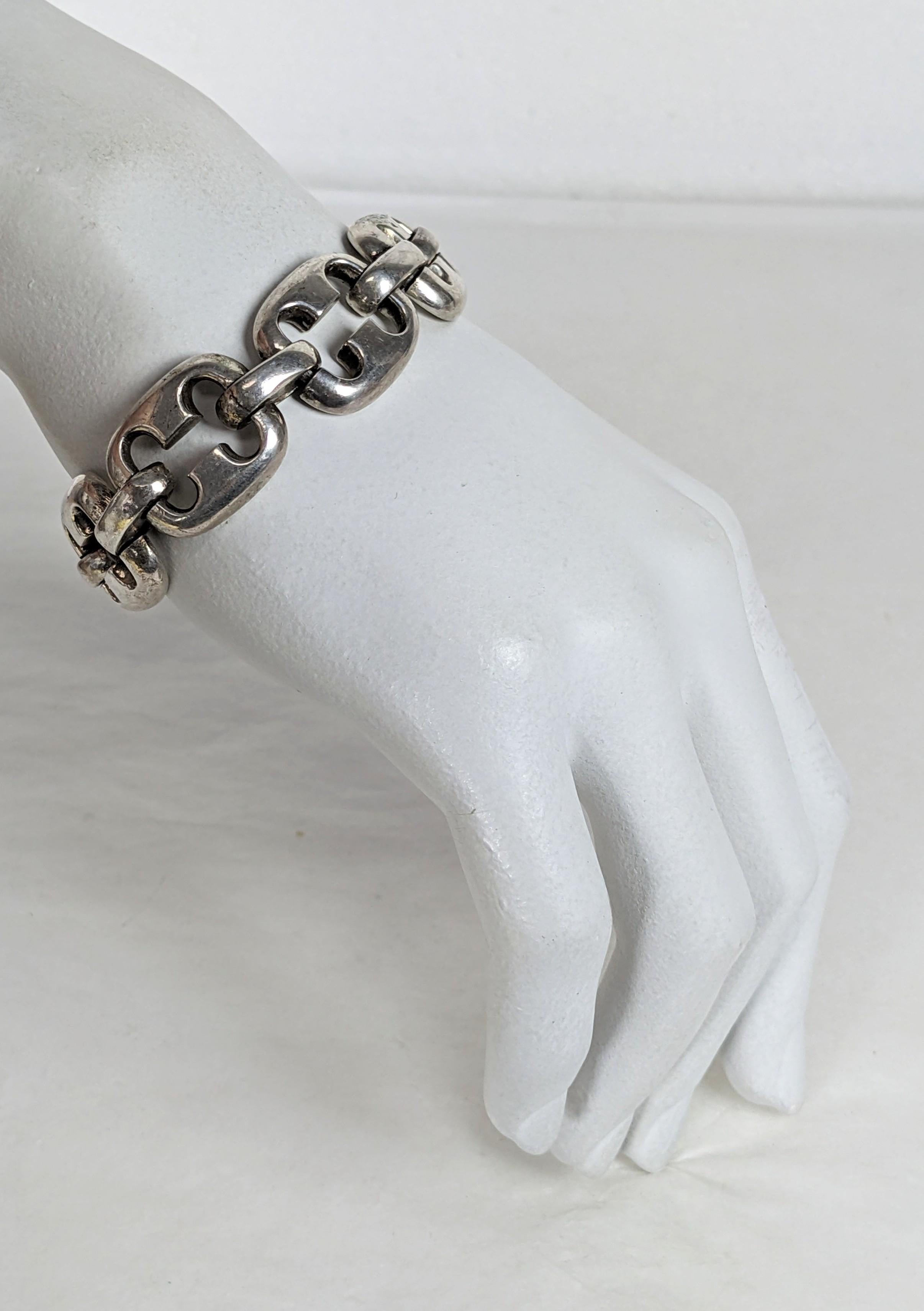 Bracelet à maillons moderniste européen en vente 3