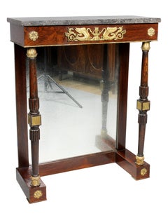 European Neoclassic Rosewood and Bronze Mounted Console Table