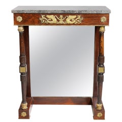 European Neoclassic Rosewood and Bronze Mounted Console Table