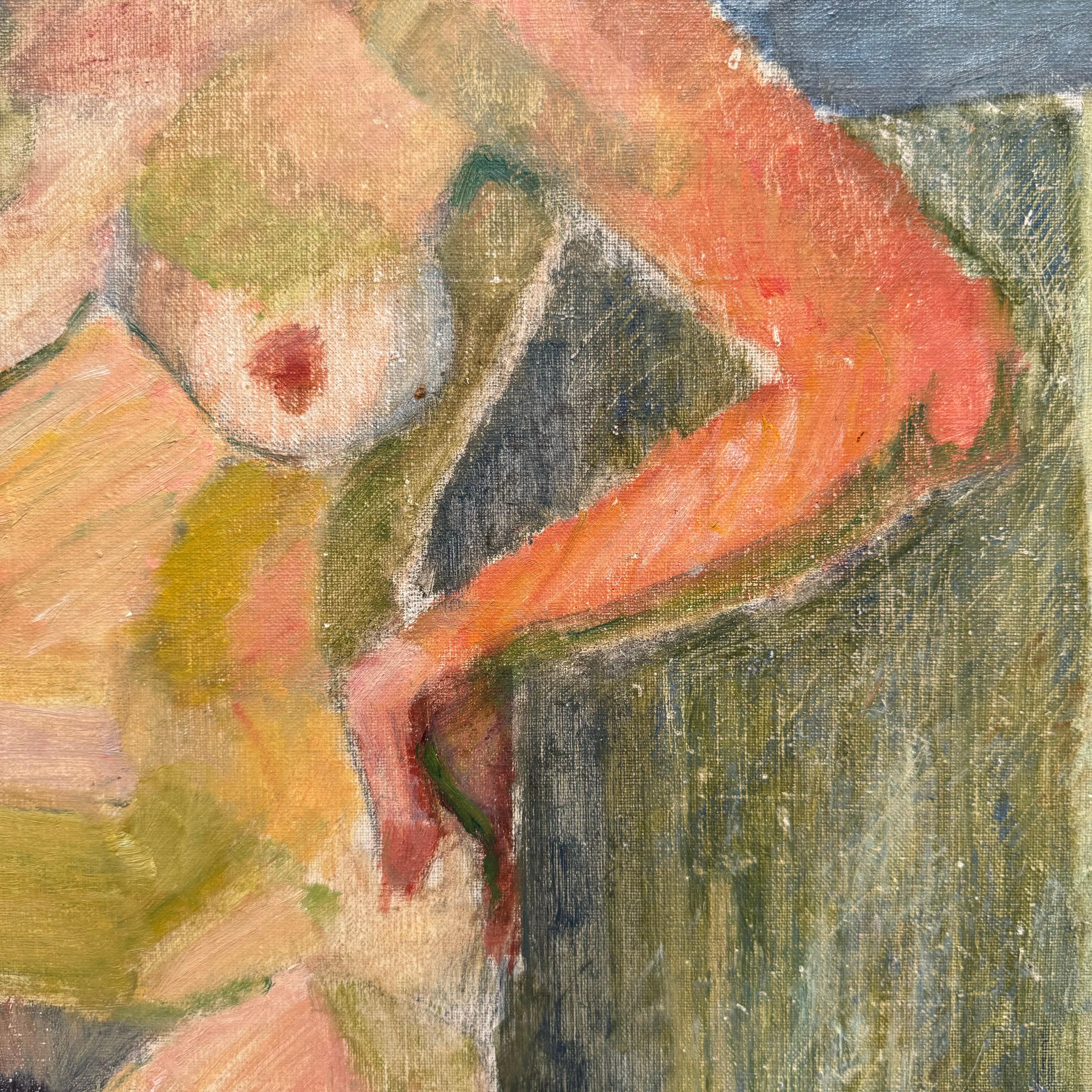 European Nude Portrait Painting In Good Condition For Sale In Haywards Heath, GB