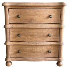 European Oak Night Stand with 3 Drawers