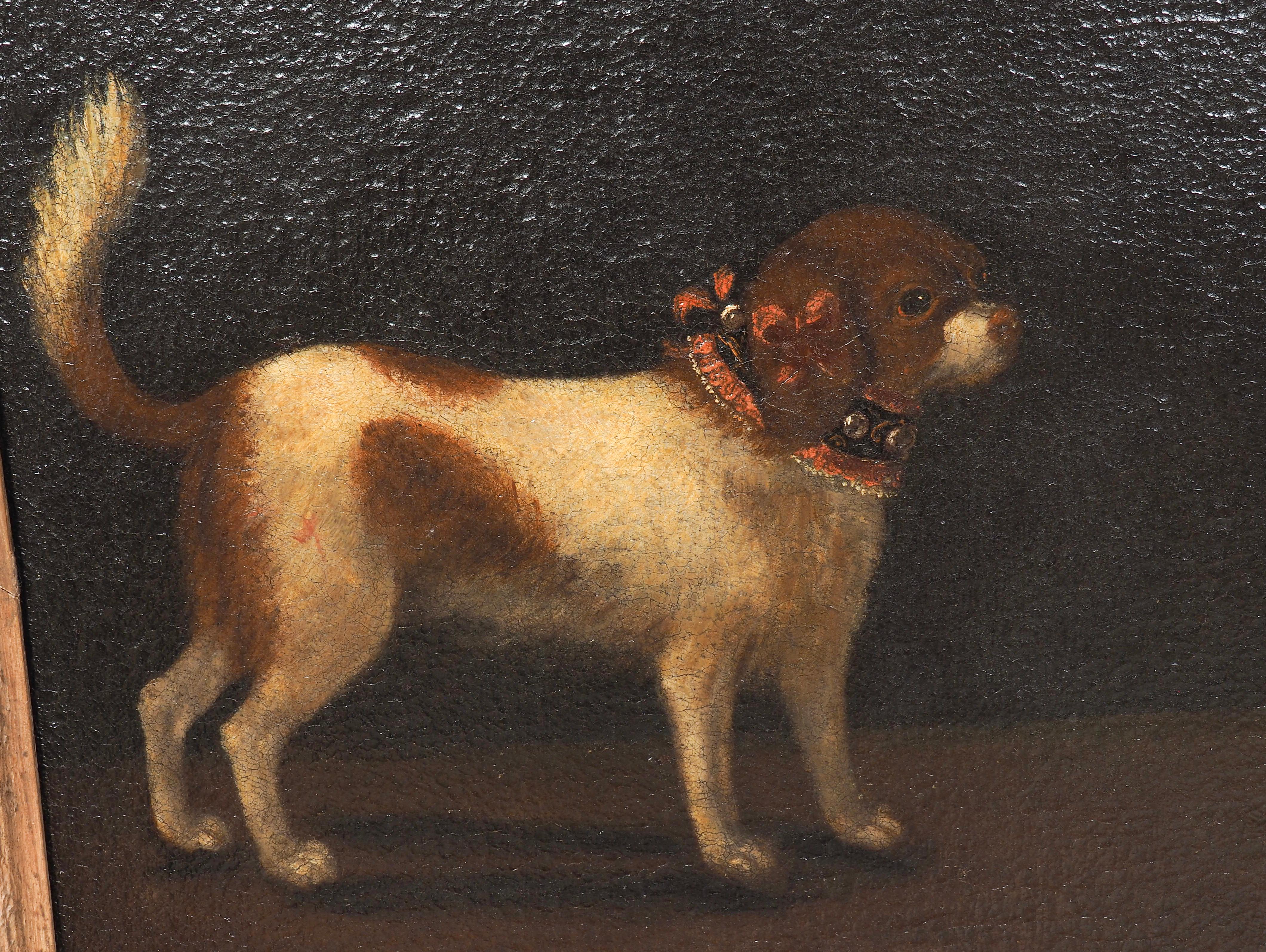 Europäisches Ölgemälde auf Leinwand von zwei Spaniels im Zustand „Gut“ im Angebot in Essex, MA