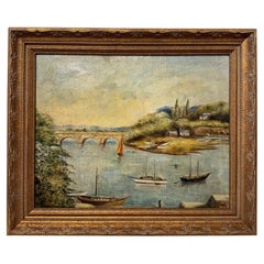 Antique European Oil Painting on Board
