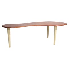 European Organic Shaped Cherry Wood Dining Table / Desk, circa 1980s