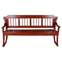 European Original Painted Bench Antique European Original Painted Bench
