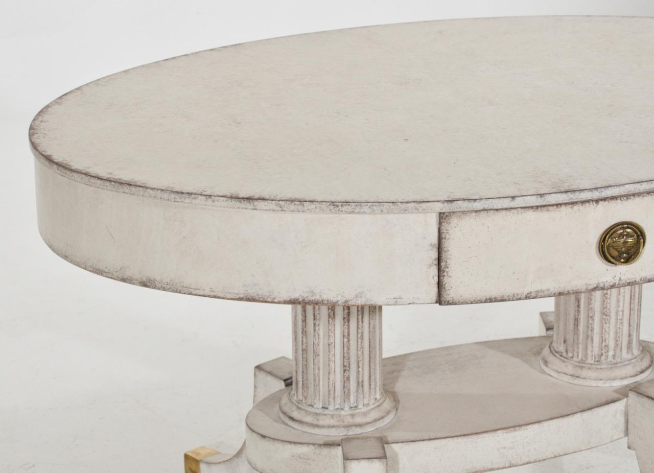 European Oval Center Table, circa 1820 For Sale 5