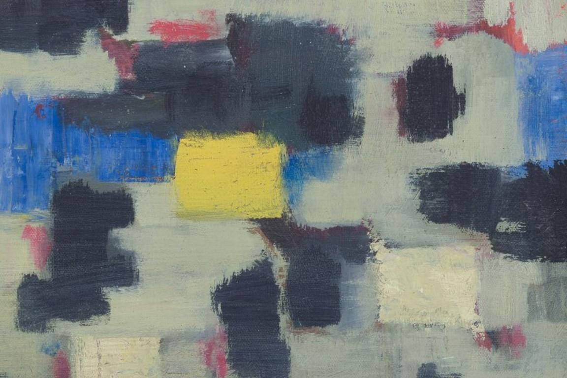 Europäischer Maler. Abstrakte Zusammensetzung. Öl auf Karton, 1965 im Zustand „Hervorragend“ im Angebot in København, Copenhagen