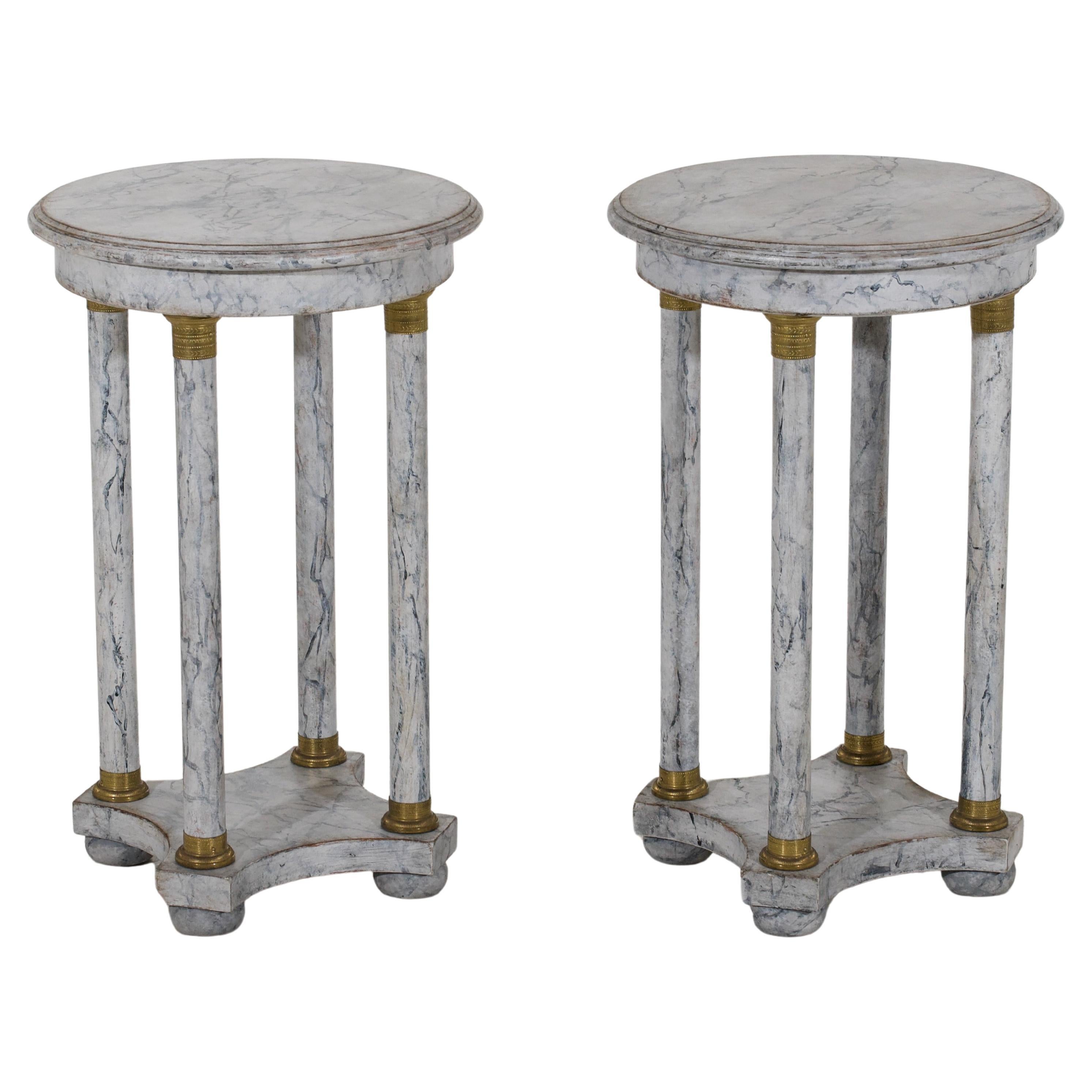 European pairs pedestals table, 20th C.
