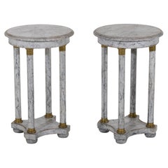 Vintage European pairs pedestals table, 20th C.