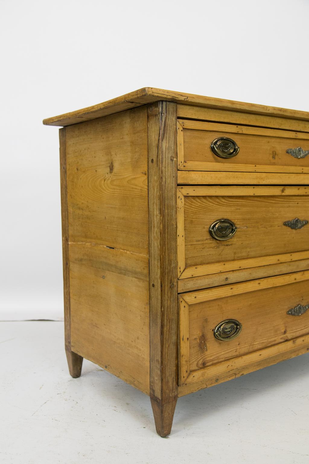 European Pine Three-Drawer Chest 2