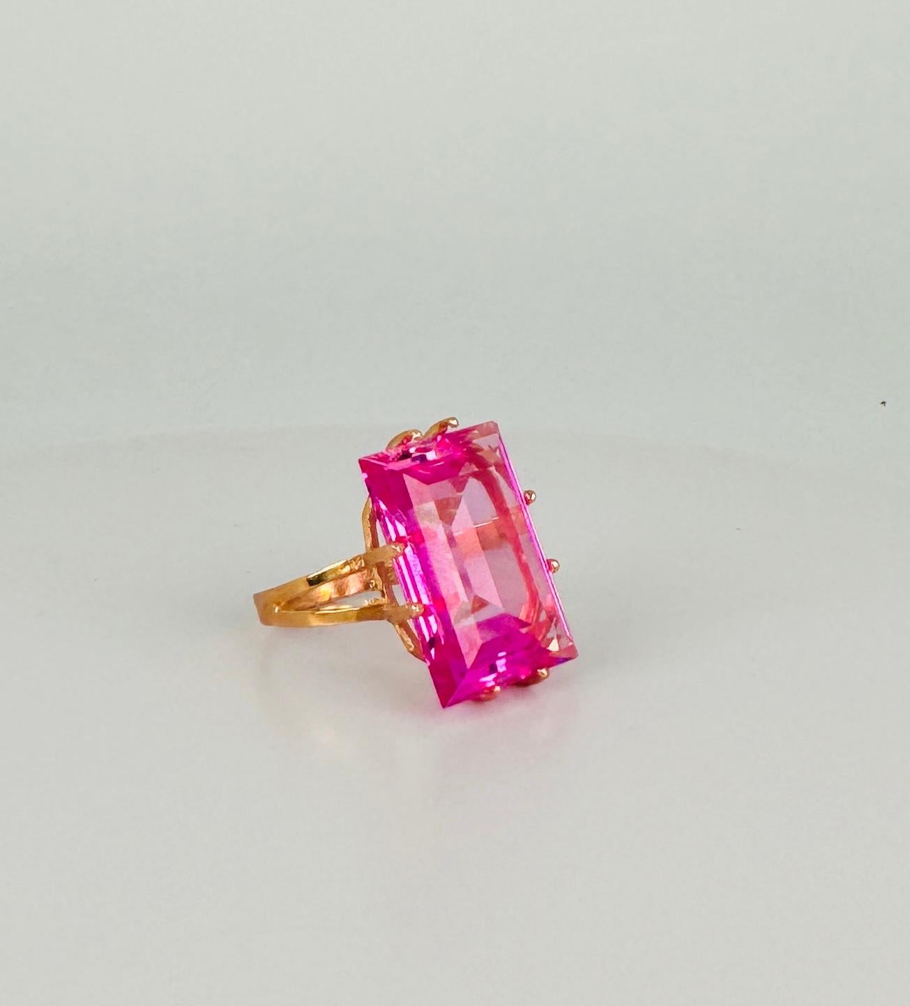 Elegante Anillo Europeo de Oro de 18k con Amatista talla Esmeralda de 10 ct - rosas de Francia 3