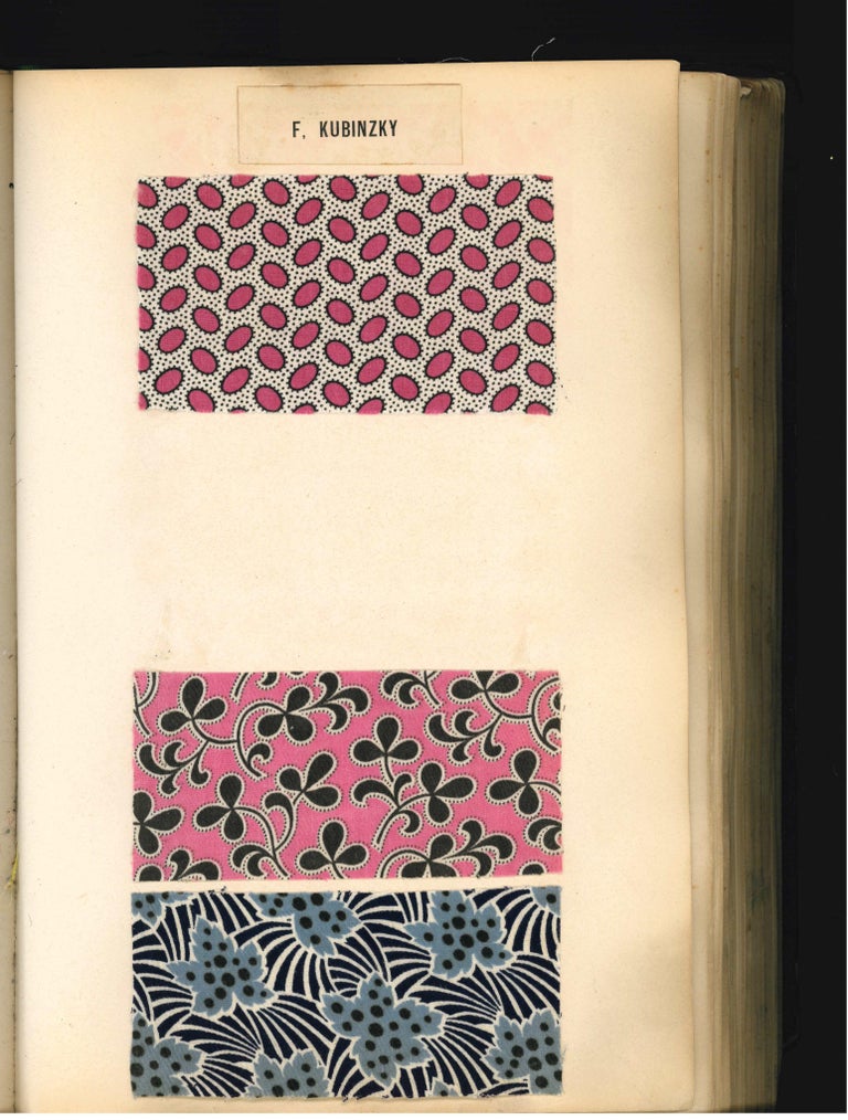 European Printed Cotton Fabric Swatch Book Dated 1902 at 1stDibs