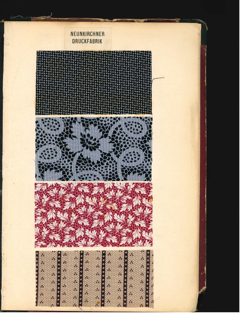European Printed Cotton Fabric Swatch Book Dated 1902 at 1stDibs