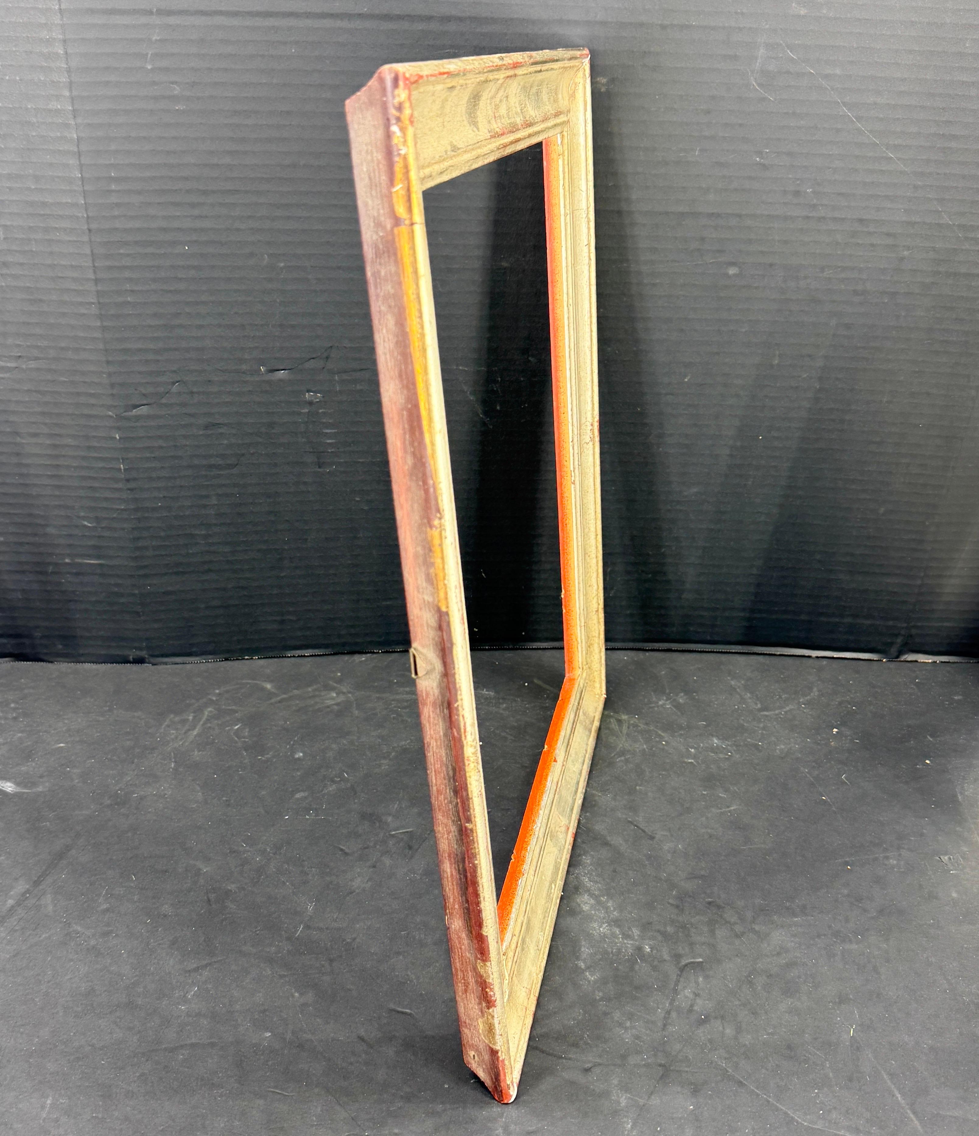European Rectangular Silver Leaf Gilt Wood Art Frame For Sale 10
