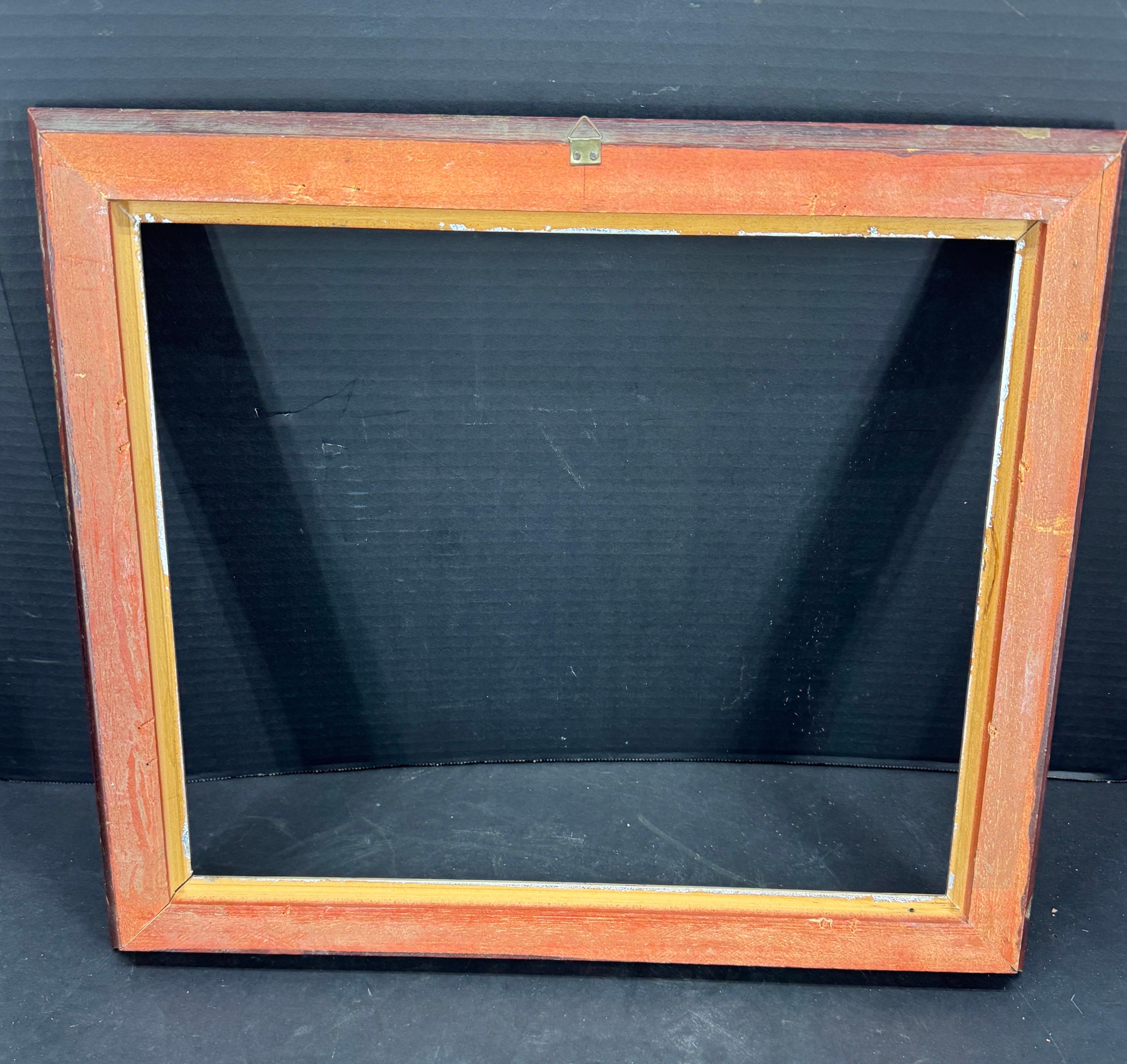 European Rectangular Silver Leaf Gilt Wood Art Frame For Sale 11