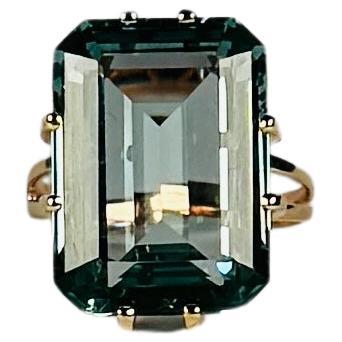 European Rosé gold ring of 18 carat with a tourmaline of 12 carat For Sale