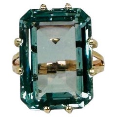 Bague européenne en or rose 18 carats avec une tourmaline de 12 carats