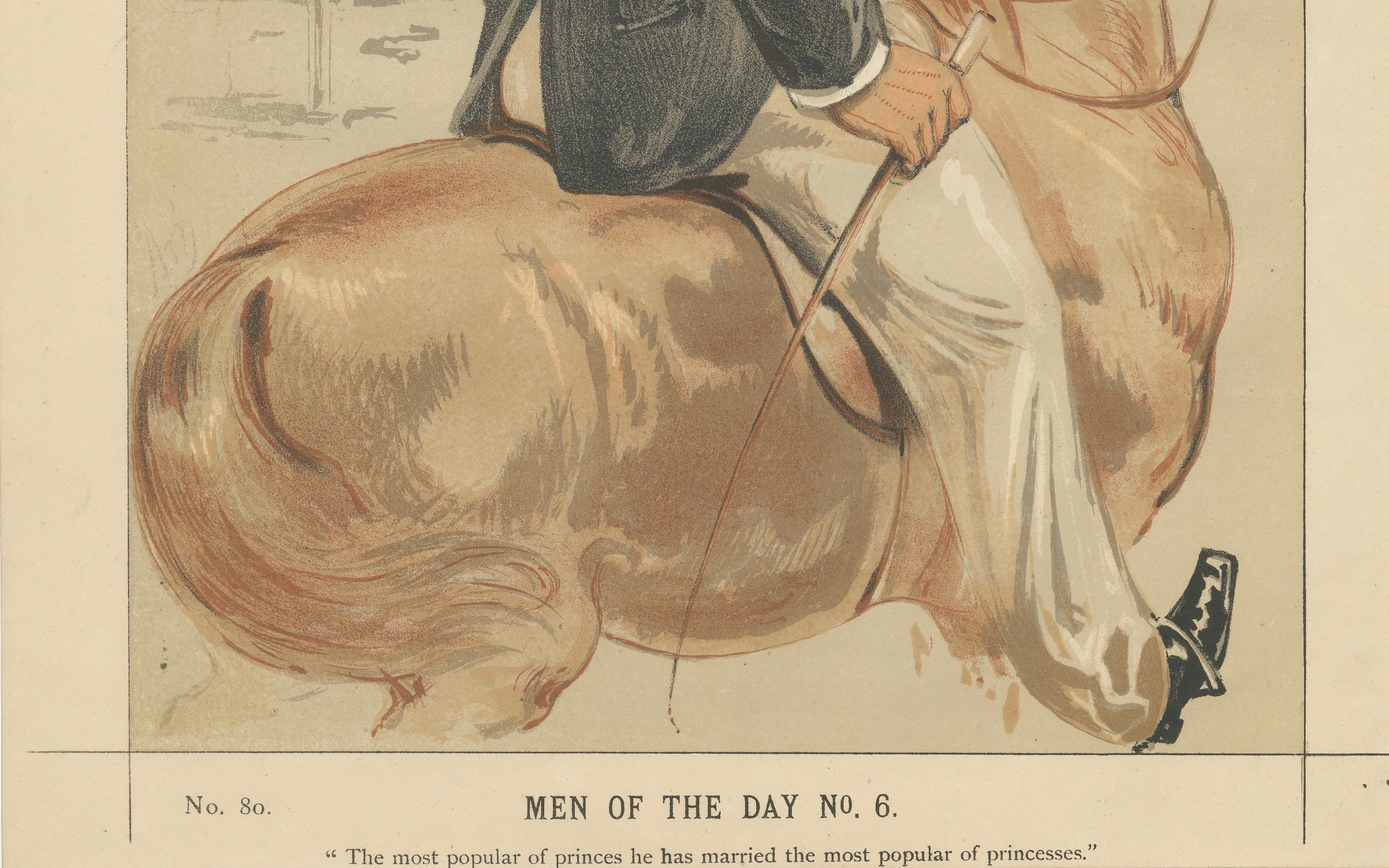 European Royal Figure on Horseback – Vanity Fair Men of the Day No. 6, 1870