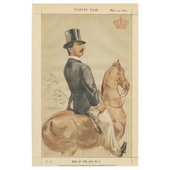 European Royal Figure on Horseback – Vanity Fair Men of the Day No. 6, 1870