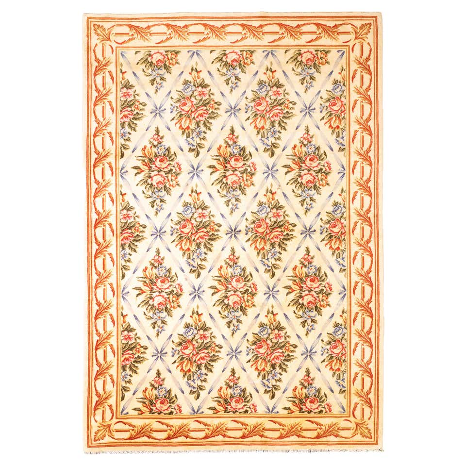 European Design Rug with Floral All-Over Design For Sale at 1stDibs