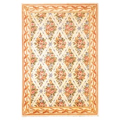 Europäischer Teppich Florales Design Beige Farbe