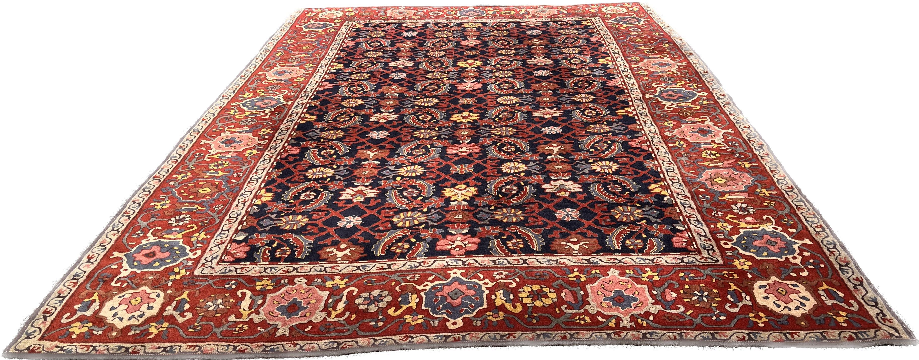 Europäischer Teppich Herati Design (Moderne der Mitte des Jahrhunderts) im Angebot