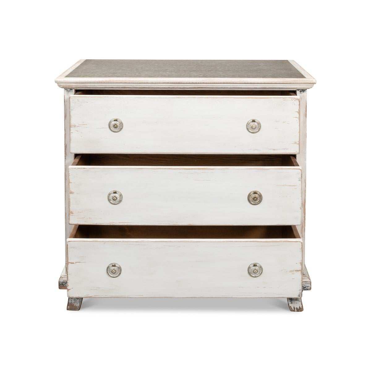 Asian European Rustic Painted Dresser For Sale