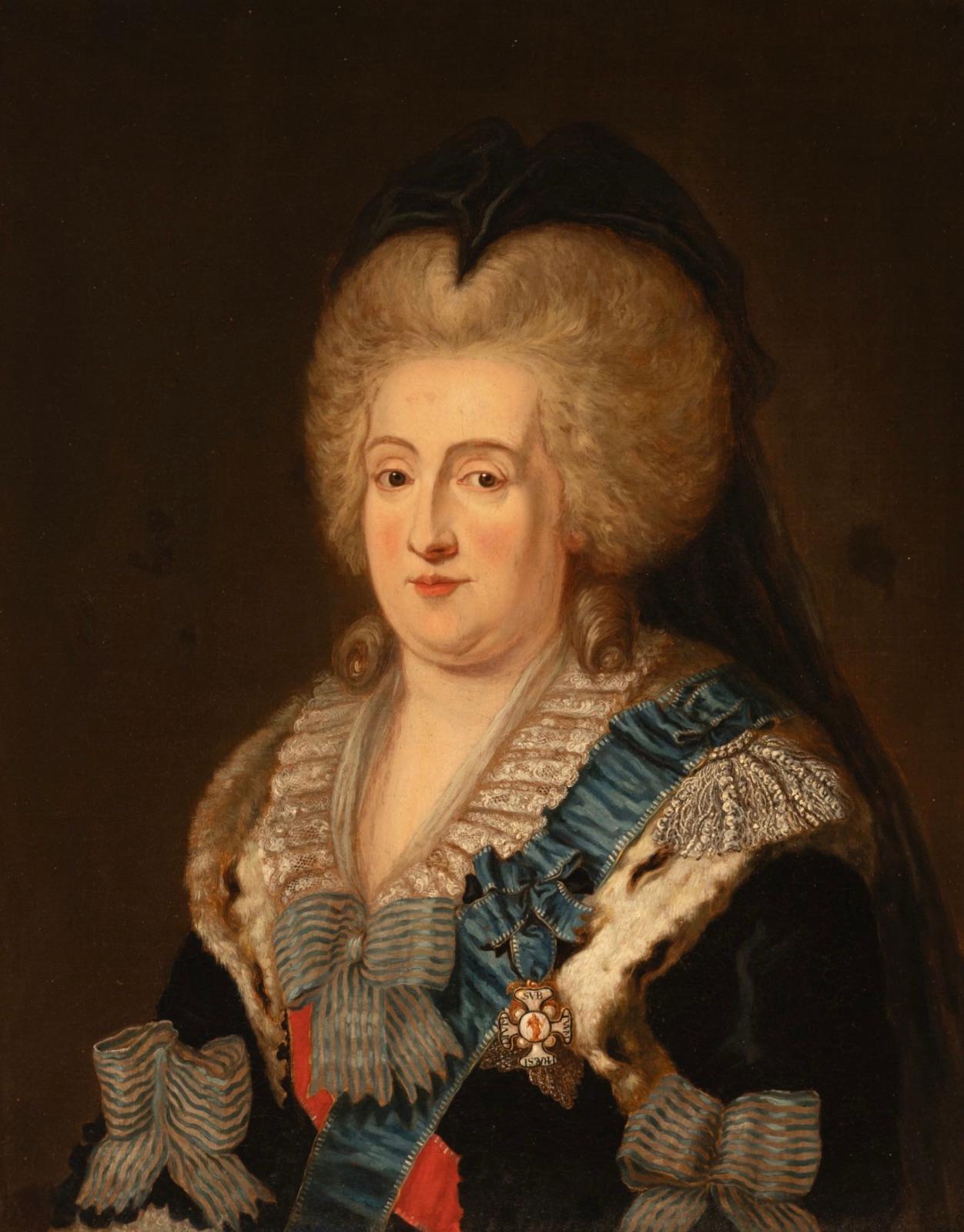 European Rococo Chair German Princess Portrait, Baroque Oil on Canvas, 18th Century, Framed ...