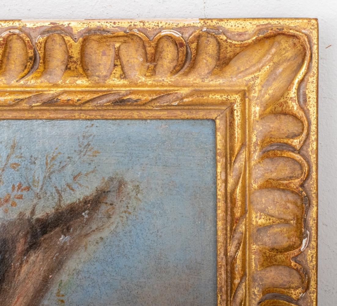 Unknown European School Farmer & Herd Oil on Canvas