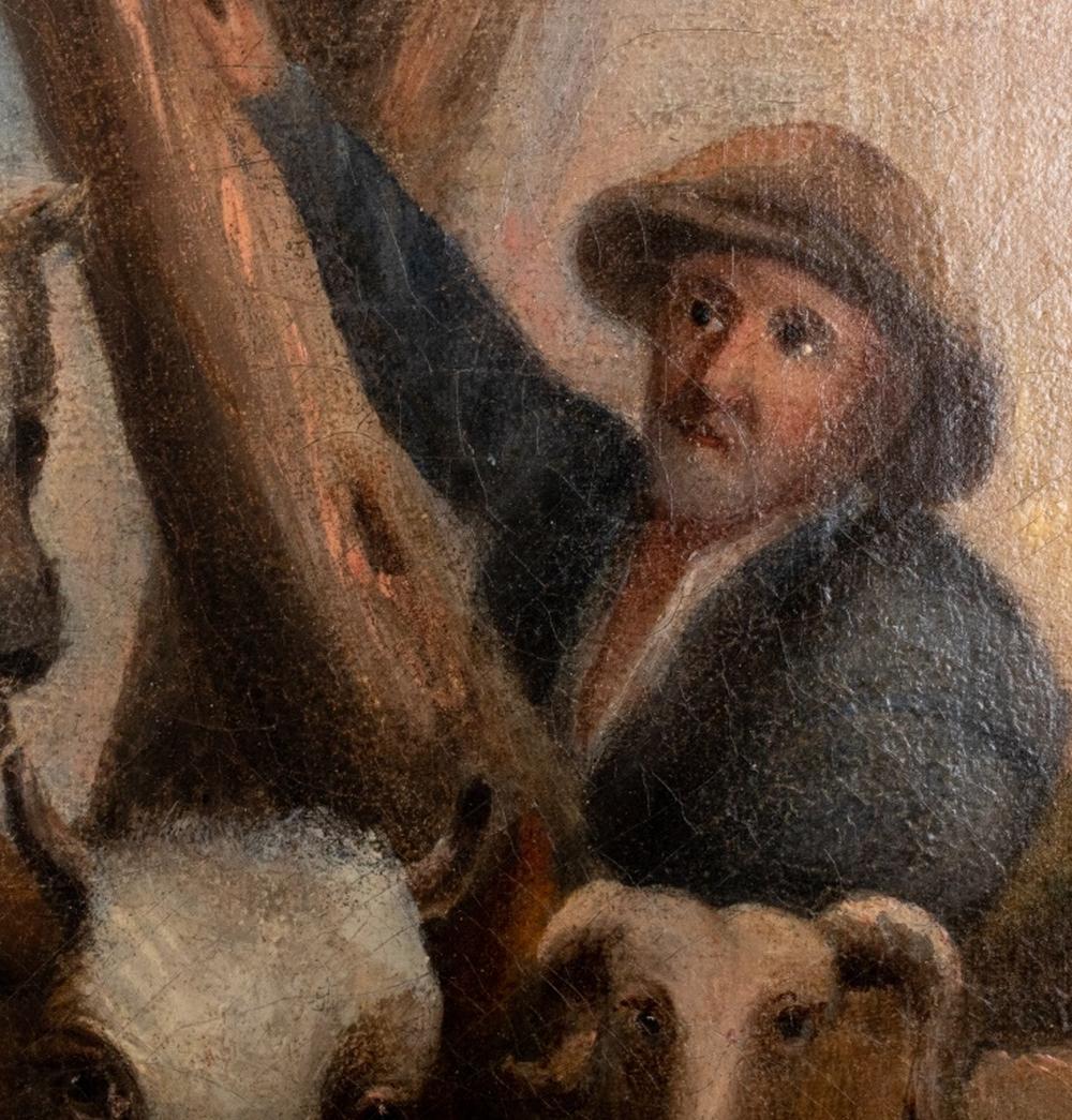 European School Farmer & Herd Oil on Canvas 2