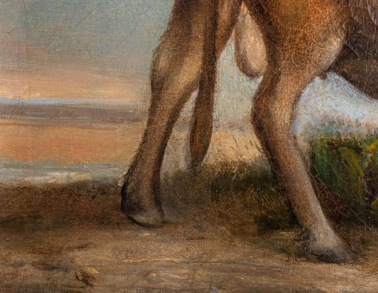 European School Farmer & Herd Oil on Canvas 4