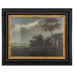 European School Landscape Oil on Board