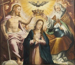 École européenne du XVIIe siècle « Le couronnement de la Vierge par la Trinité »